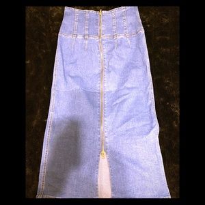 High Waisted Jean Skirt!!